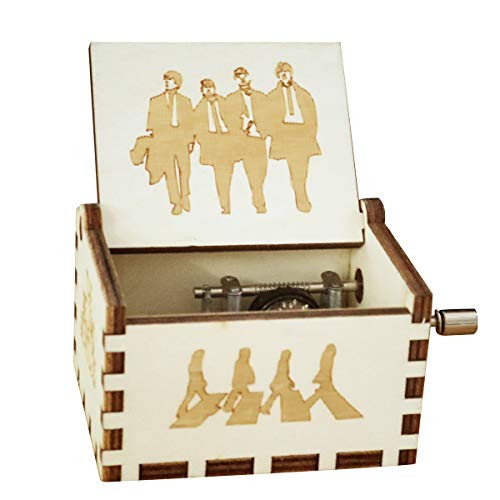 HOSALA Let it be White Music Box Hand Crank Musical Box Carved Wood Musical GiftsPlay Let it Be let it be White Prime