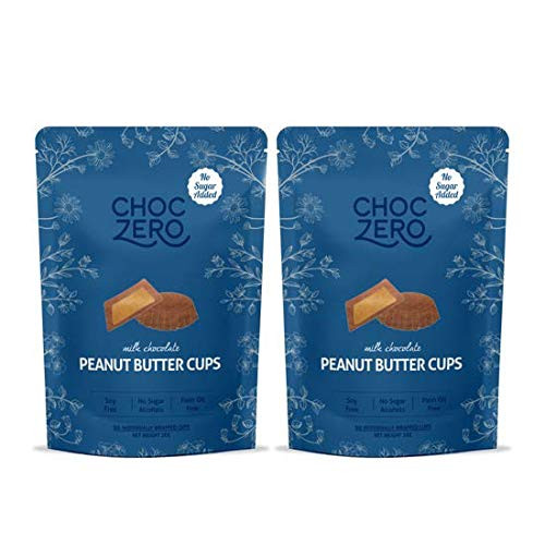 ChocZeros Milk Chocolate Peanut Butter Cups - NO ADDED SUGAR KETO FRIENDLY 2bags ChocZeros Milk Chocolate Peanut Butter Cups - NO ADDED SUGAR KETO FRIENDLY 2bags