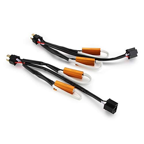 Dromedary 2 pcs H4 9003 HB2 50W 6 Ohm LED Light Canbus Load Resistor Canceller Decoder