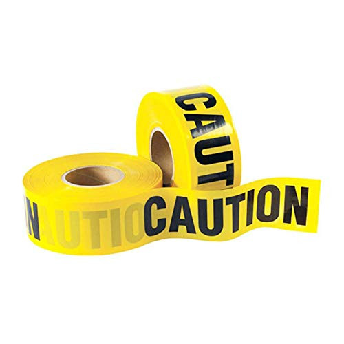 2 pack Premium Yellow Caution 3 inch x 1002 feet  Bright Yellow Safety Barricade Tape Warning Tape for DangerHazardous Areas 