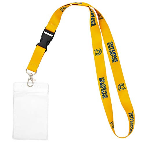San Jose State University SJSU Spartans NCAA Car Keys College ID Badge Holder Lanyard Keychain Detachable Breakaway Snap Buckle w Pouch