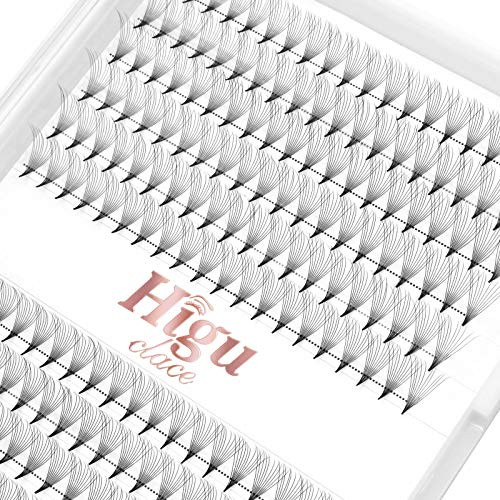 Volume Lashes Extension 10D Premade Volume Eyelash Extension 0_07mm D Curl 13mm 10D Volume Lashes 240pcs Short Stem 10D Premade Cluster?10D 0_07 D 13mm?