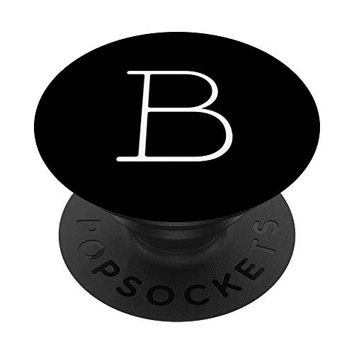 B Initial Name Monogram White Capital Letter PopSockets Grip and Stand for Phones and Tablets B Initial Name Monogram White Capital Letter PopSockets Grip and Stand for Phones and Tablets
