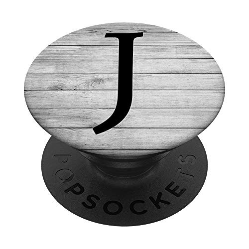 Black Pattern Initial Letter j On Vintage Gray Look PopSockets PopGrip Swappable Grip for Phones Tablets Black Pattern Initial Letter j On Vintage Gray Look PopSockets PopGrip Swappable Grip for Phones Tablets