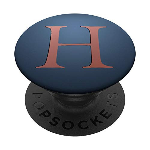 Rose Pink Letter H Monogram On Navy Blue PopSockets PopGrip Swappable Grip for Phones Tablets Rose Pink Letter H Monogram On Navy Blue PopSockets PopGrip Swappable Grip for Phones Tablets