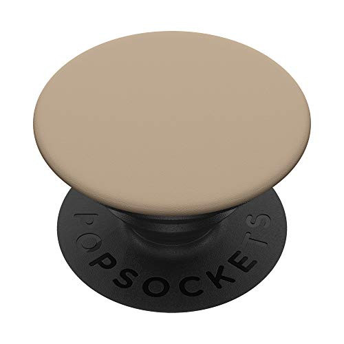 Sand Tan Beige Neutral Simple Minimal Solid Color PopSockets PopGrip Swappable Grip for Phones   Tablets