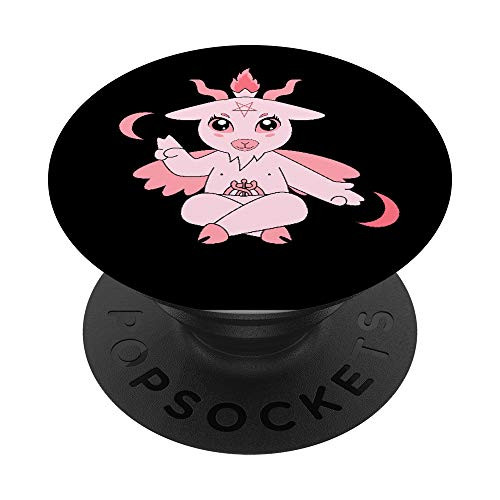Cute Sigil Baphomet Pentagram Occult Satanic Goat Head PopSockets PopGrip Swappable Grip for Phones   Tablets