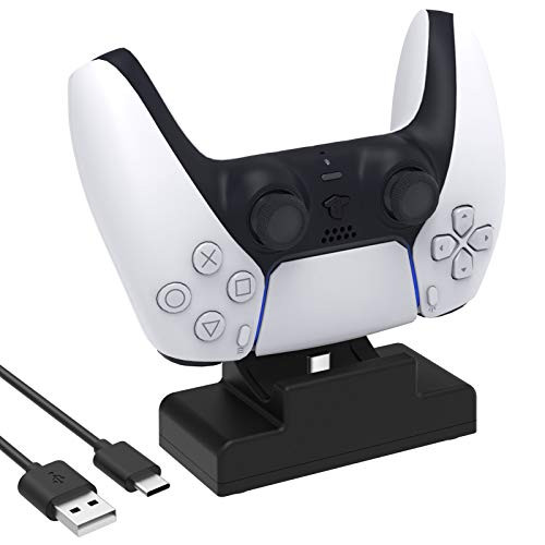 Charger for PS5 DualSense Wireless Controller Controller Charging Stand USB Charging Station Dock for Sony Playstation 5 with Type-C Cable