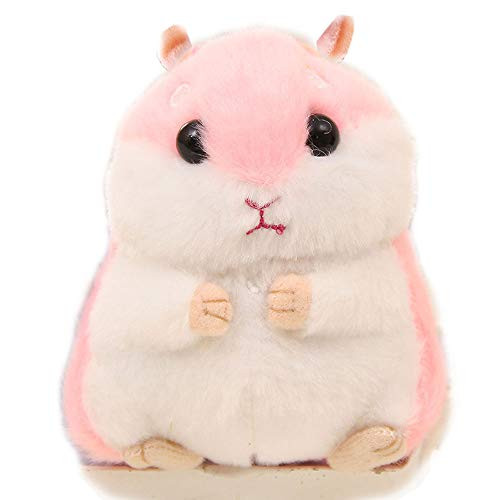 BONTOUJOUR Super Cute Animal Hamster Plush Keychain Stuffed Animals Key Chain Charm Handbag Bag Purse Pendant-Pink BONTOUJOUR Super Cute Animal Hamster Plush Keychain Stuffed Animals Key Chain Charm Handbag Bag Purse Pendant-Pink