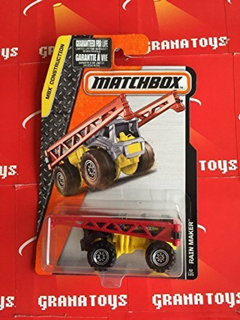 Matchbox 2016 MBX Construction Rain Maker 42/125, Yellow and Red Matchbox 2016 MBX Construction Rain Maker 42/125, Yellow and Red