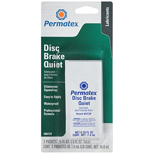 Permatex 80729 Disc Brake Quiet, Two 0.25 oz Pouches