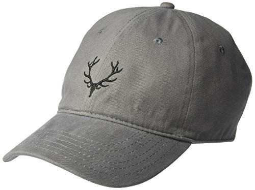 Concept One Mens Antler Embroidered Wash Adjustable Baseball Cap Grey One Size