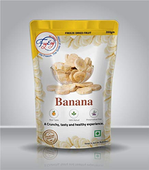 FZYEZY Natural Freeze Dried Banana Fruit Snack for Kids and Adults  7_05 oz 200gm  Travel Friendly Ready to eat Readymade Healthy Snacks