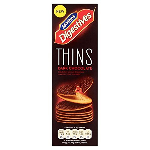 McVities Dark Chocolate Digestives Thins - 180g 0_4lbs