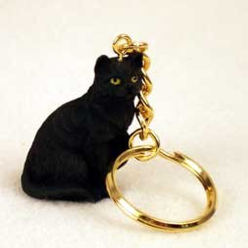 Shorthair Black Cat Keychain Shorthair Black Cat Keychain