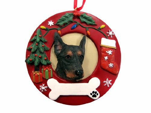 E&S Pets Doberman Pinscher Personalized Christmas Ornament