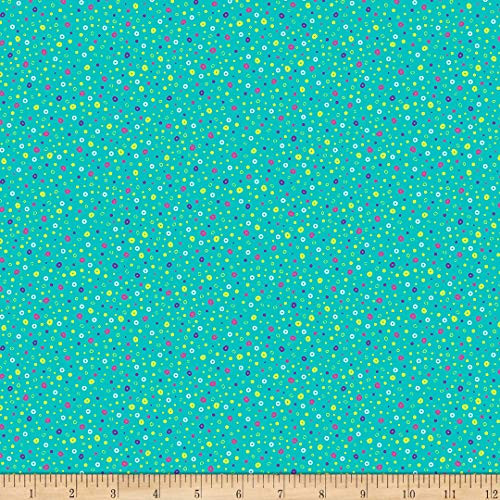 QT Quilt Fabrics Digital Parrot Party Dots Jade