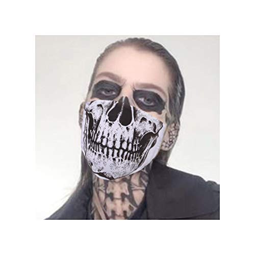 deladola Skeleton Skull Halloween Costume White Scary Festival Party Cosplay Halloween Costumes for Men and Women
