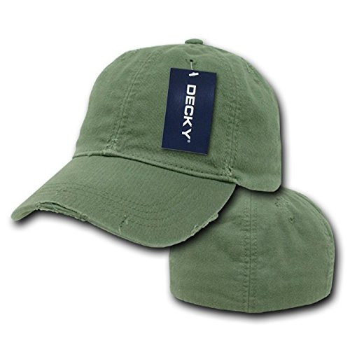 DECKY Vintage Fitted Polo Cap Military Green X-Large