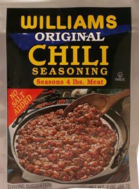 Williams Original Chili Seasoning For 4 lbs_ Meat Pack of 3