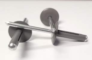 Edge Performance Products Gray 316 Large Head Tri-Fold Exploding Aluminum Mandrel Pop Rivets 50 Pack