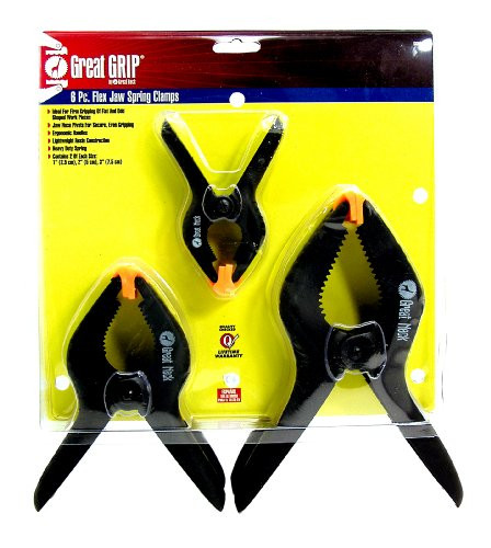 GreatNeck 66001 Flex Jaw Spring Clamps, 6-Piece