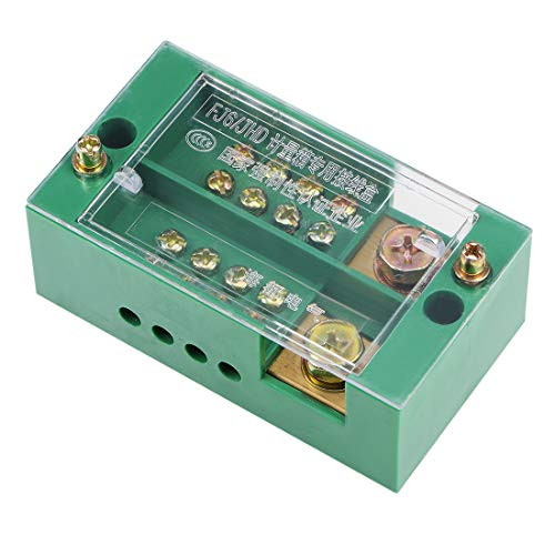 uxcell 2 Inlet 8 Outlet Terminal Strip Blocks 660V 150A Single Phase Distribution Block for Metering Box