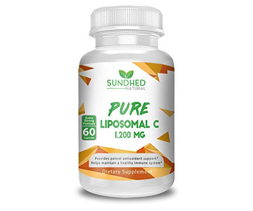 Sundhed Natural Pure Liposomal Vitamin C - 1200mg Immune System Collagen health Booster Anti Inflammatory Anti Aging Skin Vitamins Sodium Ascorbate Sunflower Lecithin - 60 capsules Sundhed Natural Pure Liposomal Vitamin C - 1200mg Immune System Collagen health Booster Anti Inflammatory Anti Aging Skin Vitamins Sodium Ascorbate Sunflower Lecithin - 60 capsules