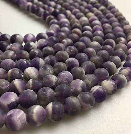 JM Design 2_0mm Large Hole Teeth Amethyst Matte Round Size 6mm 15_5 per Strand Gemstone Loose Beads for Jewelry Making JM Design 2_0mm Large Hole Teeth Amethyst Matte Round Size 6mm 15_5 per Strand Gemstone Loose Beads for Jewelry Making