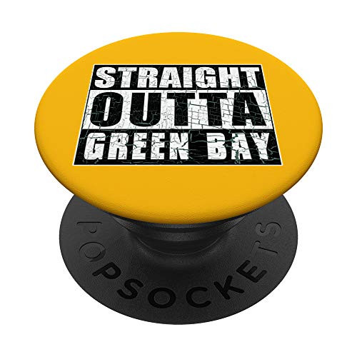Straight Outta Green Bay Fantasy Football Fan Hometown Pride PopSockets PopGrip Swappable Grip for Phones Tablets Straight Outta Green Bay Fantasy Football Fan Hometown Pride PopSockets PopGrip Swappable Grip for Phones Tablets