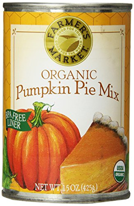 Farmers Market Foods Organic Canned Pumpkin Pie Mix 15 oz
