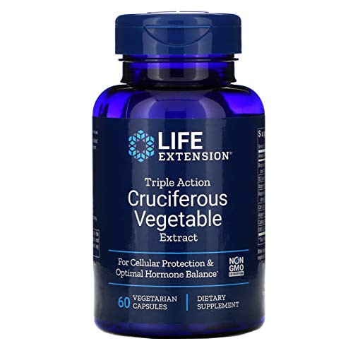 Life Extension Triple Action Cruciferous Vegetable Extract 60 Vegetarian Capsules
