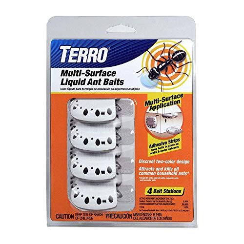 Terro Multi Surface Liquid Ant Baits with Adhesive Strips for Discreet baiting White Terro Multi Surface Liquid Ant Baits with Adhesive Strips for Discreet baiting White