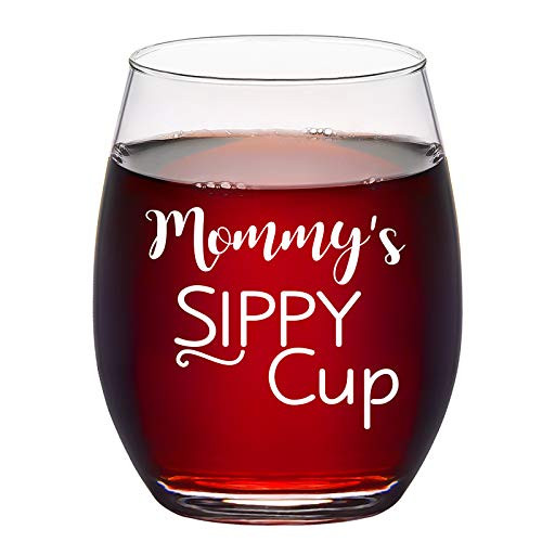 Mommys Sippy Cup Wine Glass Mom Stemless Wine Glass 15Oz - Christmas Gifts Birthday Gifts Mothers Day Gifts for Women Mom Wife New Mom Mom to be - Mom Gifts from from Daughter Son Mommys Sippy Cup Wine Glass Mom Stemless Wine Glass 15Oz - Christmas Gifts Birthday Gifts Mothers Day Gifts for Women Mom Wife New Mom Mom to be - Mom Gifts from from Daughter Son