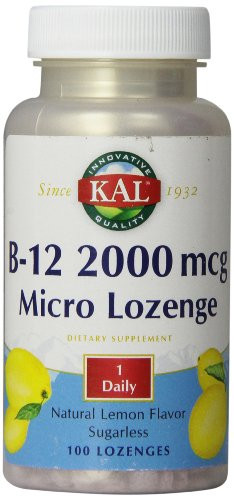 KAL B-12 2000 Lemon Tablets 2000 mcg 100 Count