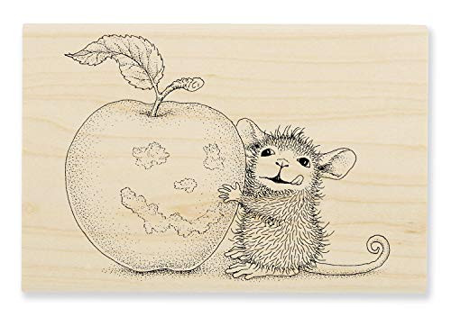 Stampendous Apple Smile House Mouse Rubber Stamp