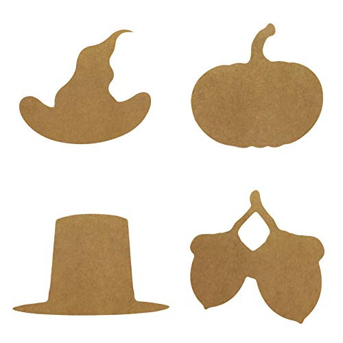 Natural Kraft Fall Holiday Silhouette Gift Tag Stickers 2 x 3 Inch 4 Different Designs 100 Total Labels