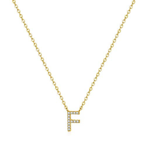 IEFWELL Dainty F Necklaces for Women Girls 14K Gold Filled Letter Necklaces Initial Necklaces for Women Girls Kids Tiny Alphabet F Initial Necklaces Initial Jewelry for Women Girls Teens