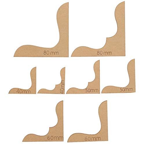GLOGLOW 8Pcs Acrylic Wallet Corner Template Japanese Style Flower Pattern Decoration Stencil Template Transparent Manual Leather Bag Template DIY Hand Made Craft Stencil Tools