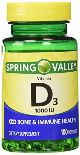 Twinpack Spring Valley High-potentcy D-3 1000 IU Twin Pack 100 softgels each by Spring Valley