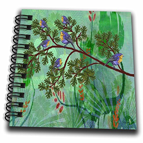 3D Rose Valley Birds Mini Notepad