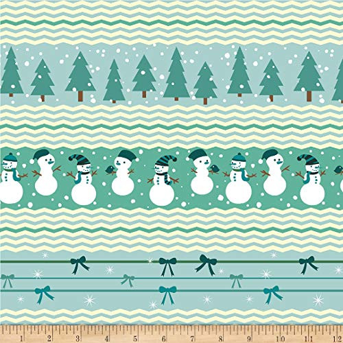 Michael Miller Season of Light Winter Parade Green Quilt Fabric By The Yard