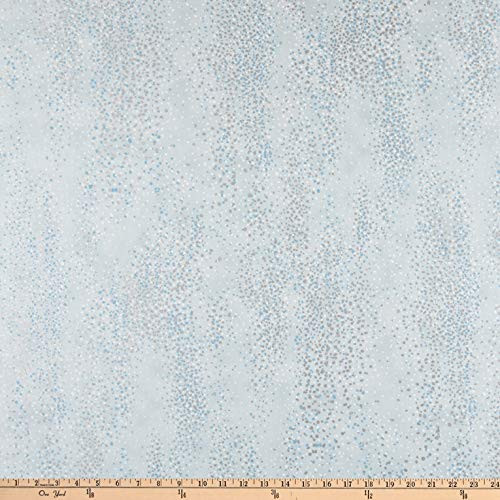 Kaufman First Snow Metallic Dots Winter Quilt Fabric By The Yard