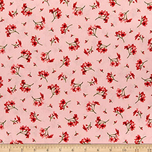 Maywood Studio Prose Little Flowers Pink Quilt Fabric By The Yard