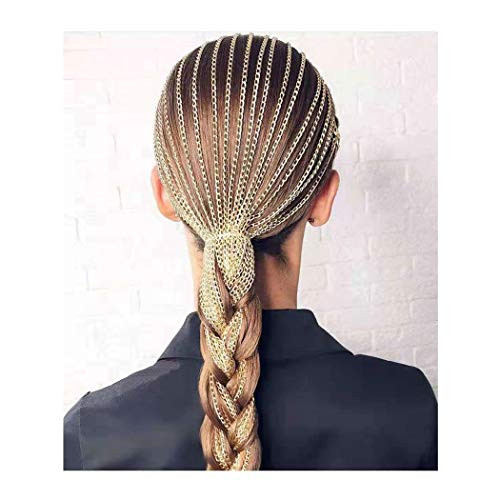 Campsis Punk Hair Extension Chain Gold Tassel Head Chain Multi Strand Hip Hop Headdress Festival Mardi Party Hair Accessories for Women and Girls Campsis Punk Hair Extension Chain Gold Tassel Head Chain Multi Strand Hip Hop Headdress Festival Mardi Party Hair Accessories for Women and Girls