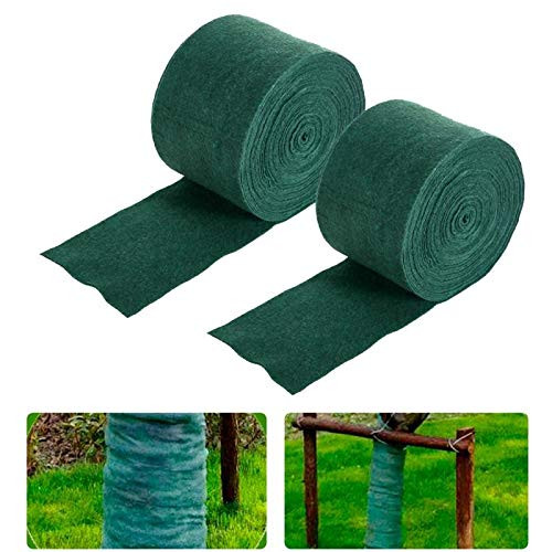 HomeKit 2 Pack 65 Foot Winter-Proof Tree Protector Wraps-Tree Wrap for Tree Trunk ProtectionTrunk Guard Shrub Plants Antifreeze Bandage Packing Protector Wrap for Warm Keeping and Moisturizing