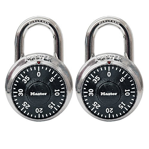 Master Lock 1500T Dial Combination Padlock 2 Pack Black