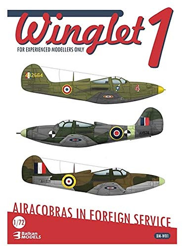 Balkan Models BM-W01 Airacobras in Foreign Service 172 Scale Decals for Fighter Aircraft