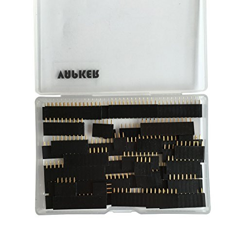VAPKER 18 Kind 2.54mm Single Row Stackable Female Pitch Straight Female Pin Header Kit For Arduino
