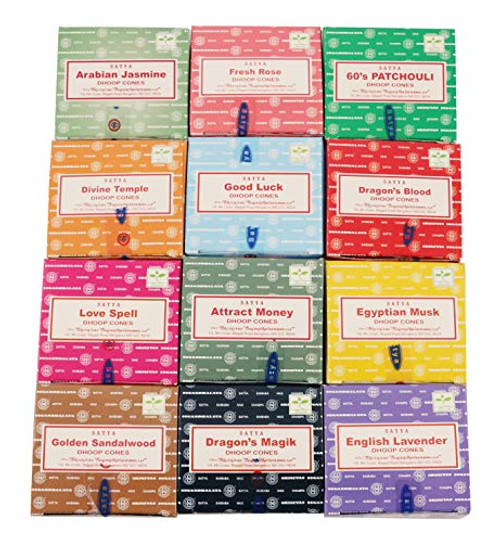Shrinivas Sugandhalaya Satya Sai Baba Nag Champa Incense Dhoop Cones 144 Cones Assorted 12 Pack Shrinivas Sugandhalaya Satya Sai Baba Nag Champa Incense Dhoop Cones 144 Cones Assorted 12 Pack